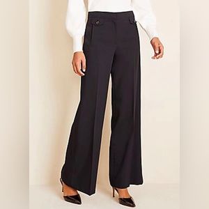 Ann Taylor Petite Button Trim Wide Leg Pant (Size 4) WORN ONCE!